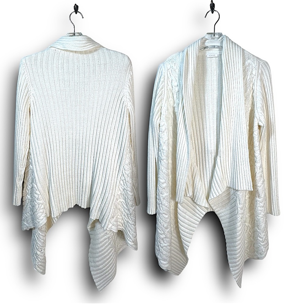 Chico’s asymmetrical hang open sweater cardigan